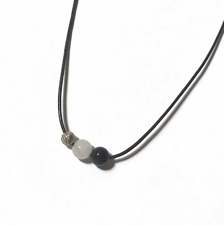 심플 스톤 천연가죽 원석목걸이 <3 simple stone necklace 상세 이미지 3