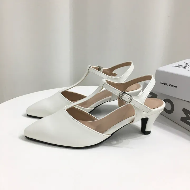 [국산수제화] 5cm,7cm 스틸레토 T 스트랩 슬링백힐 225mm~255mm 상세 이미지 21