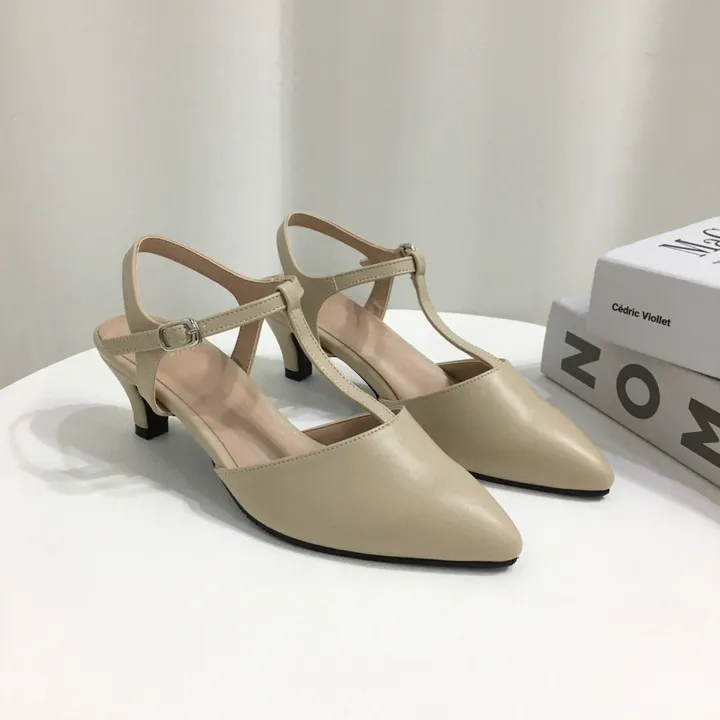 [국산수제화] 5cm,7cm 스틸레토 T 스트랩 슬링백힐 225mm~255mm 상세 이미지 28