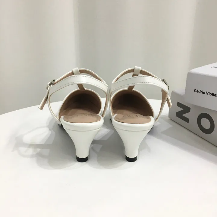 [국산수제화] 5cm,7cm 스틸레토 T 스트랩 슬링백힐 225mm~255mm 상세 이미지 22