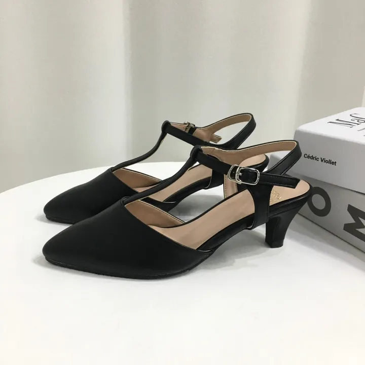 [국산수제화] 5cm,7cm 스틸레토 T 스트랩 슬링백힐 225mm~255mm 상세 이미지 45