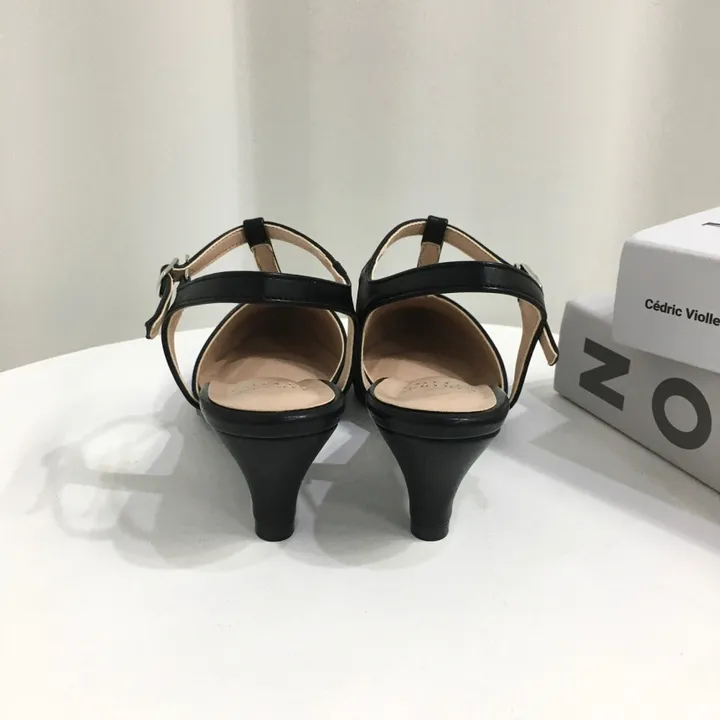 [국산수제화] 5cm,7cm 스틸레토 T 스트랩 슬링백힐 225mm~255mm 상세 이미지 46