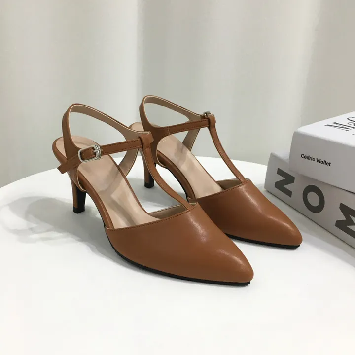 [국산수제화] 5cm,7cm 스틸레토 T 스트랩 슬링백힐 225mm~255mm 상세 이미지 64