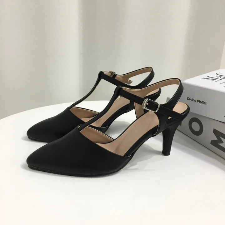 [국산수제화] 5cm,7cm 스틸레토 T 스트랩 슬링백힐 225mm~255mm 상세 이미지 73
