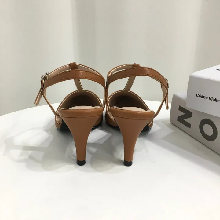 [국산수제화] 5cm,7cm 스틸레토 T 스트랩 슬링백힐 225mm~255mm 상세 이미지 66