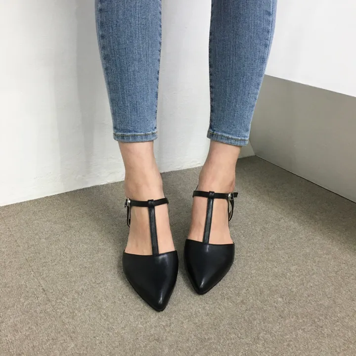 [국산수제화] 5cm,7cm 스틸레토 T 스트랩 슬링백힐 225mm~255mm 상세 이미지 47