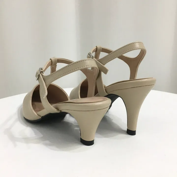 [국산수제화] 5cm,7cm 스틸레토 T 스트랩 슬링백힐 225mm~255mm 상세 이미지 15