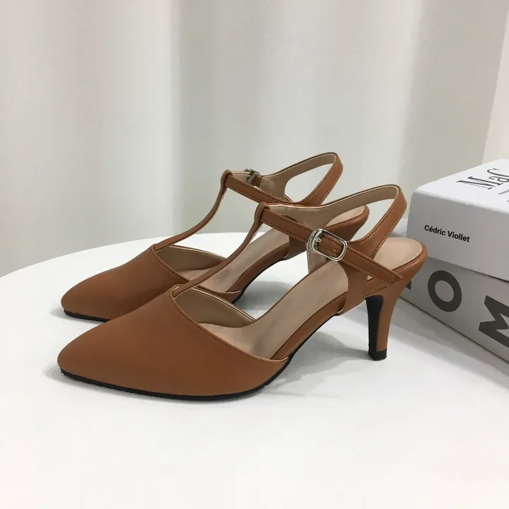 [국산수제화] 5cm,7cm 스틸레토 T 스트랩 슬링백힐 225mm~255mm 상세 이미지 65