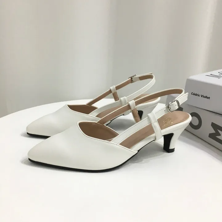 [국산수제화] 5cm,7cm 스틸레토 사이드 스트랩 슬링백힐 225mm~255mm 상세 이미지 21