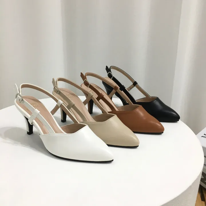 [국산수제화] 5cm,7cm 스틸레토 사이드 스트랩 슬링백힐 225mm~255mm 상세 이미지 4