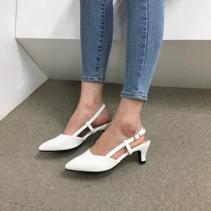 [국산수제화] 5cm,7cm 스틸레토 사이드 스트랩 슬링백힐 225mm~255mm 상세 이미지 25