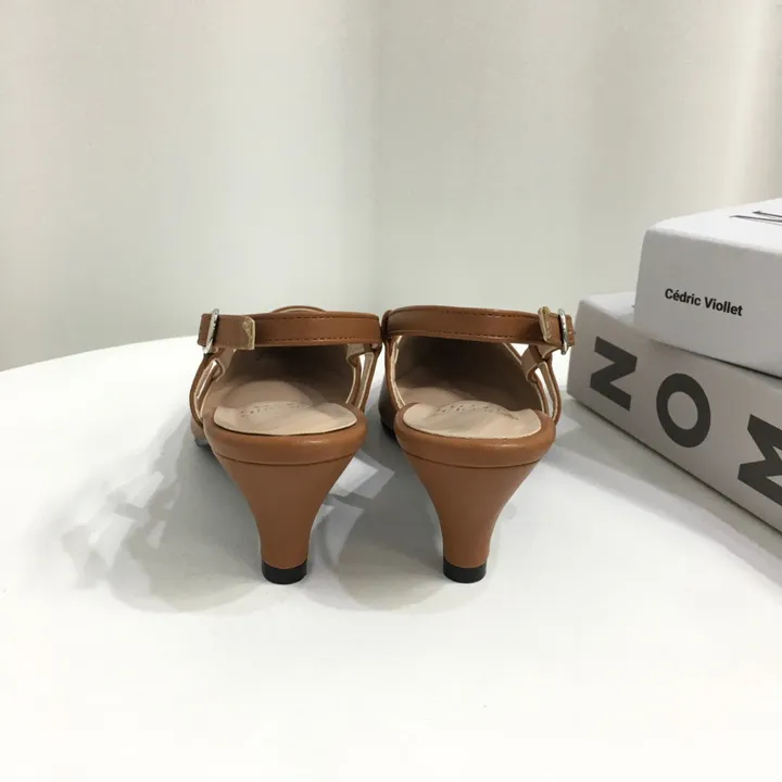 [국산수제화] 5cm,7cm 스틸레토 사이드 스트랩 슬링백힐 225mm~255mm 상세 이미지 38