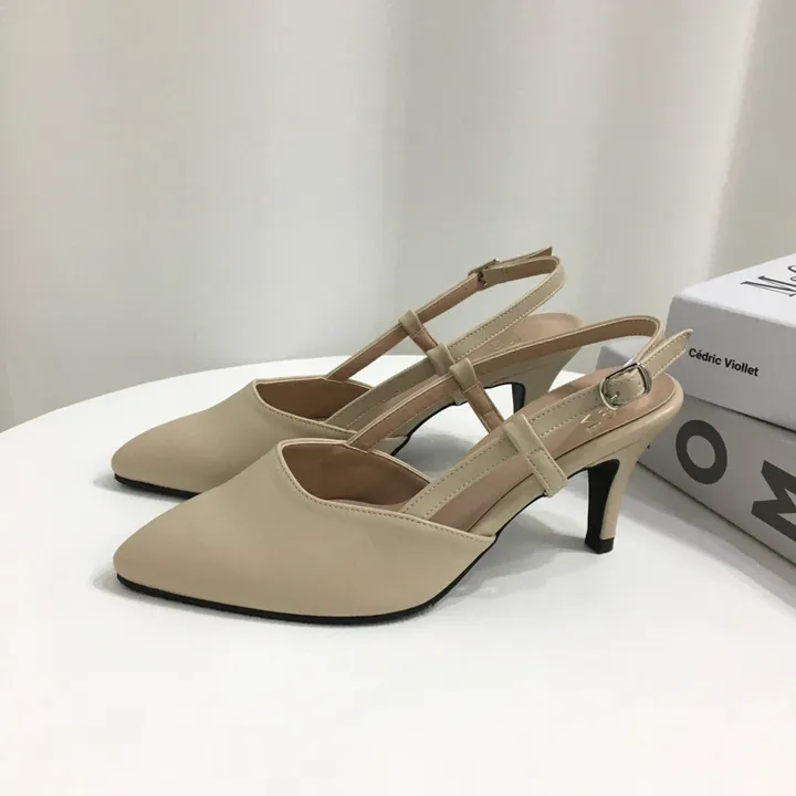[국산수제화] 5cm,7cm 스틸레토 사이드 스트랩 슬링백힐 225mm~255mm 상세 이미지 60