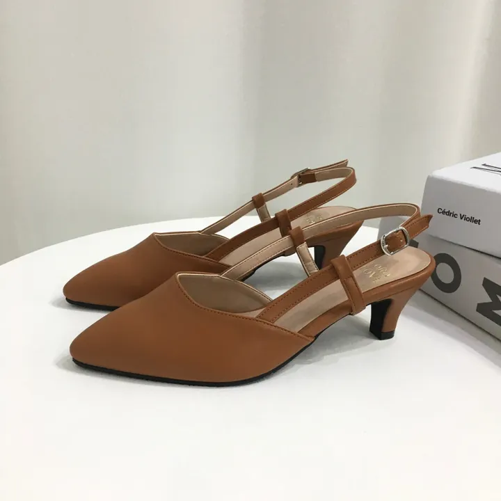 [국산수제화] 5cm,7cm 스틸레토 사이드 스트랩 슬링백힐 225mm~255mm 상세 이미지 37