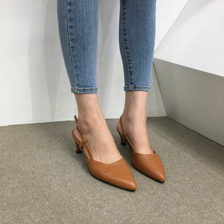 [국산수제화] 5cm,7cm 스틸레토 사이드 스트랩 슬링백힐 225mm~255mm 상세 이미지 40