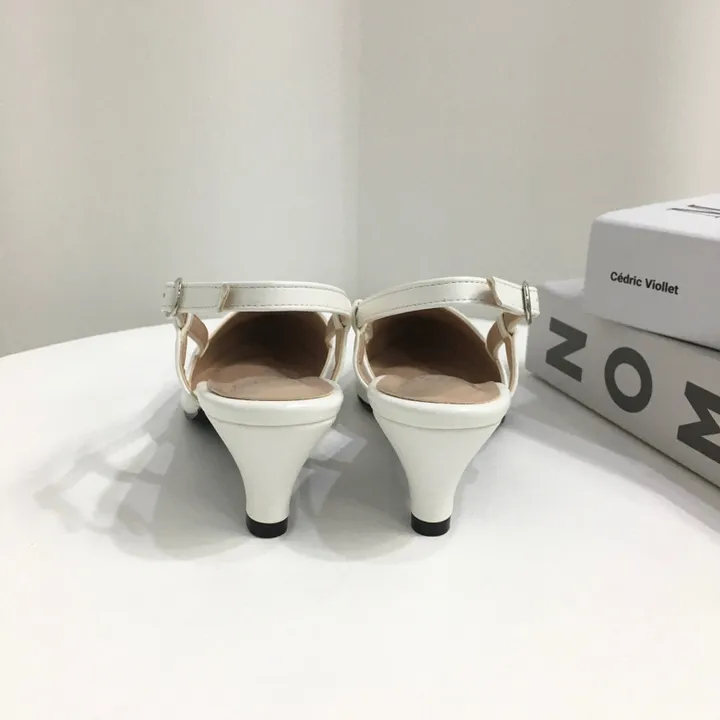 [국산수제화] 5cm,7cm 스틸레토 사이드 스트랩 슬링백힐 225mm~255mm 상세 이미지 22