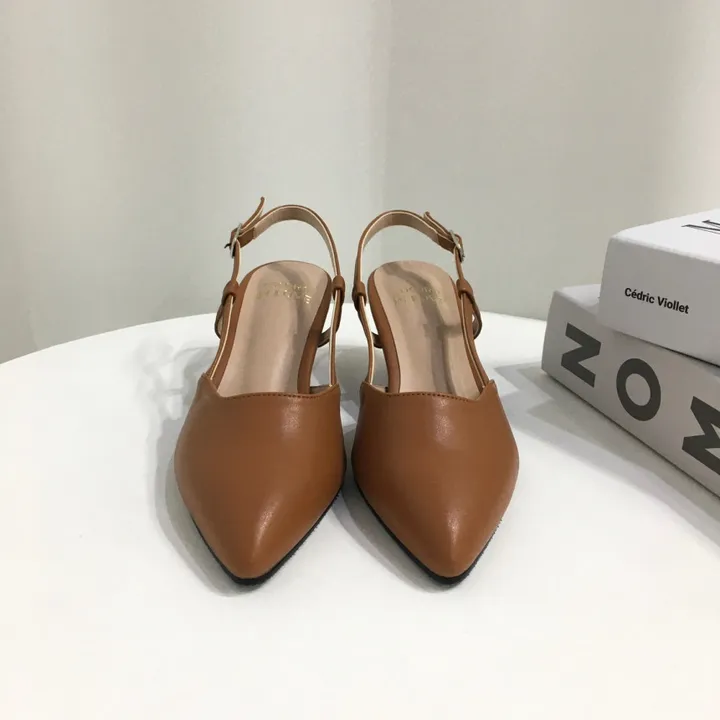 [국산수제화] 5cm,7cm 스틸레토 사이드 스트랩 슬링백힐 225mm~255mm 상세 이미지 35