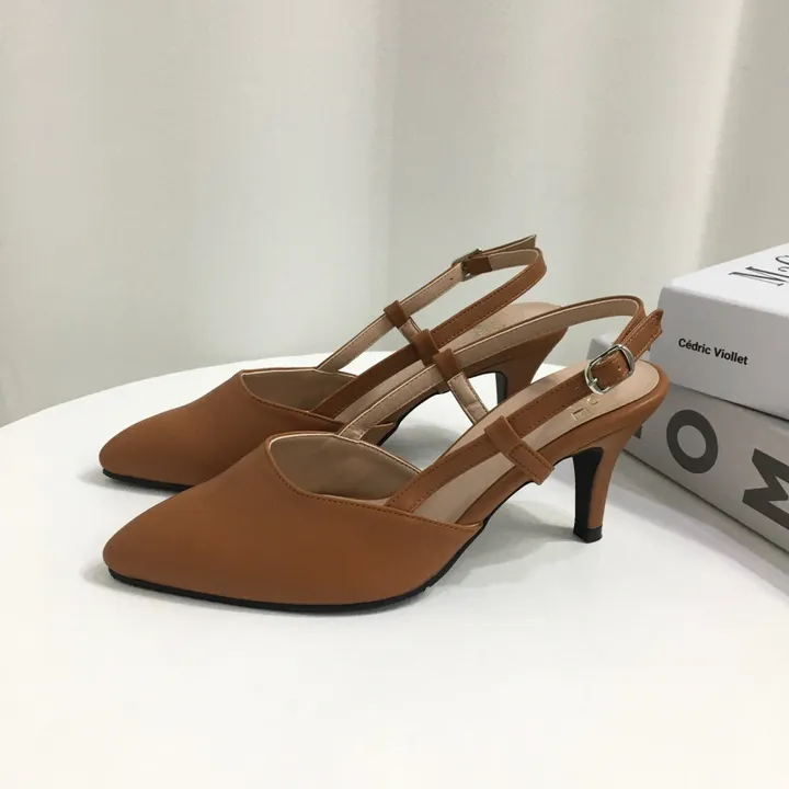 [국산수제화] 5cm,7cm 스틸레토 사이드 스트랩 슬링백힐 225mm~255mm 상세 이미지 68