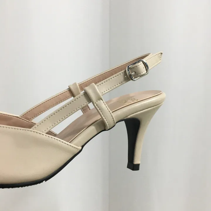 [국산수제화] 5cm,7cm 스틸레토 사이드 스트랩 슬링백힐 225mm~255mm 상세 이미지 15