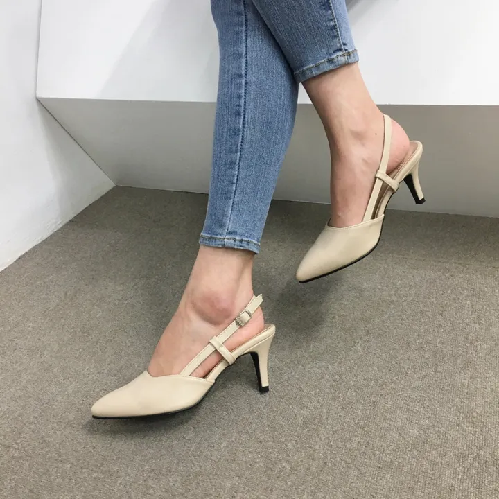 [국산수제화] 5cm,7cm 스틸레토 사이드 스트랩 슬링백힐 225mm~255mm 상세 이미지 65