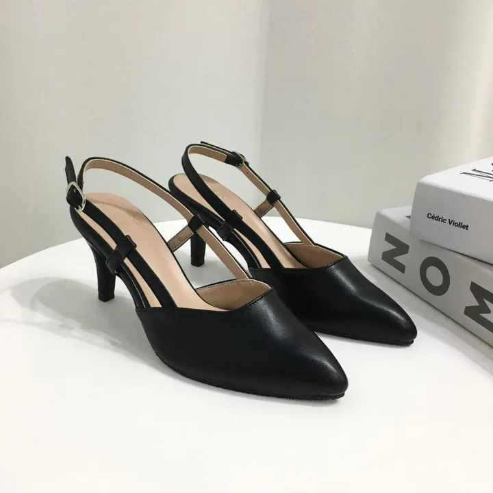 [국산수제화] 5cm,7cm 스틸레토 사이드 스트랩 슬링백힐 225mm~255mm 상세 이미지 75