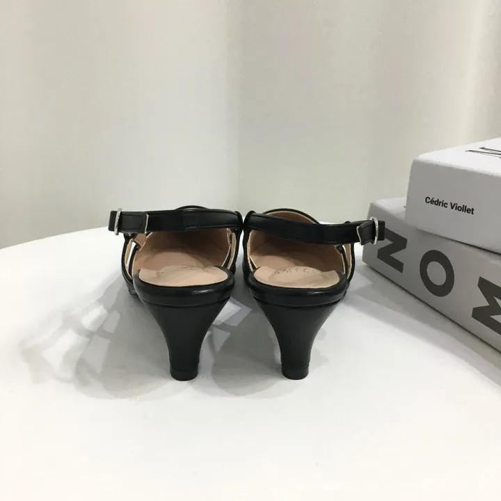 [국산수제화] 5cm,7cm 스틸레토 사이드 스트랩 슬링백힐 225mm~255mm 상세 이미지 46