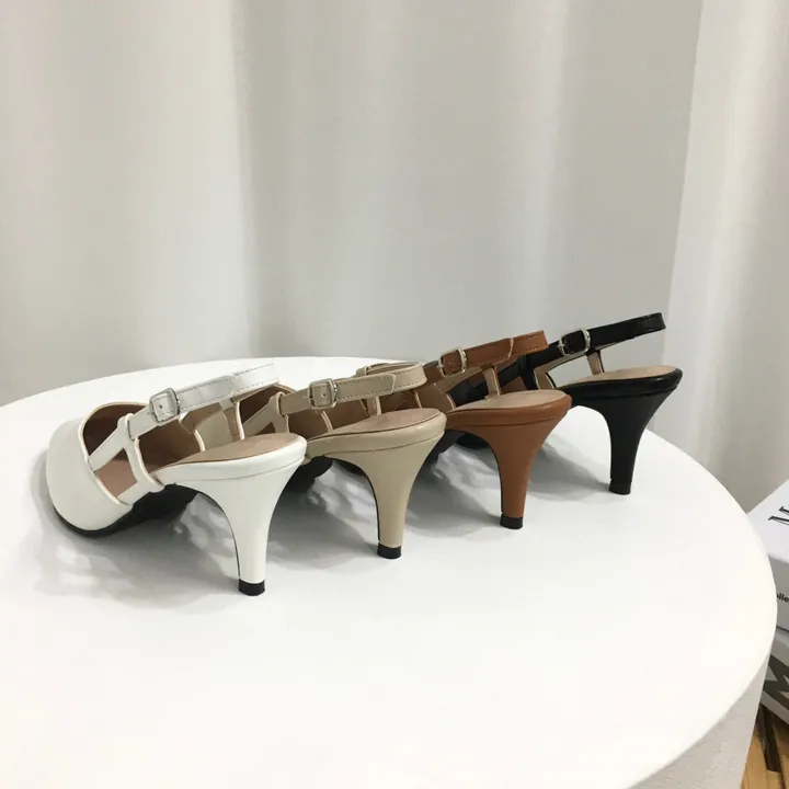 [국산수제화] 5cm,7cm 스틸레토 사이드 스트랩 슬링백힐 225mm~255mm 상세 이미지 5