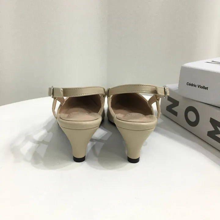 [국산수제화] 5cm,7cm 스틸레토 사이드 스트랩 슬링백힐 225mm~255mm 상세 이미지 30