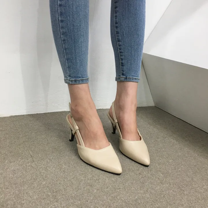 [국산수제화] 5cm,7cm 스틸레토 사이드 스트랩 슬링백힐 225mm~255mm 상세 이미지 63