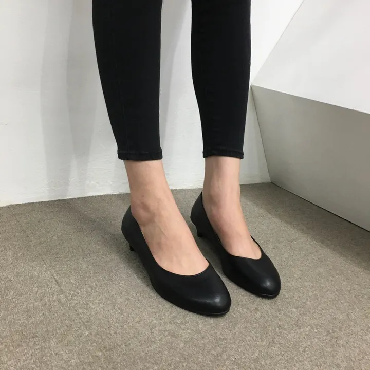 [당일배송/국산수제] 3cm,5cm,7cm 발편한 둥근코 베이직 펌프스 상세 이미지 5