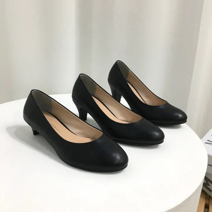 [당일배송/국산수제] 3cm,5cm,7cm 발편한 둥근코 베이직 펌프스 상세 이미지 2