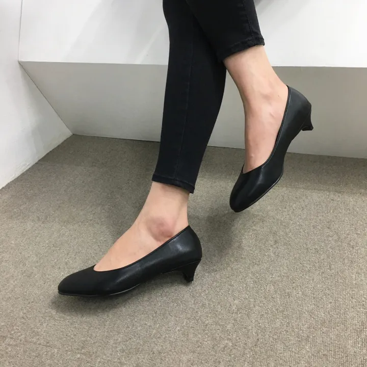 [당일배송/국산수제] 3cm,5cm,7cm 발편한 둥근코 베이직 펌프스 상세 이미지 17