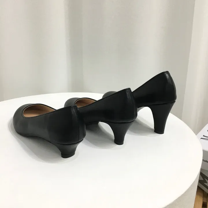 [당일배송/국산수제] 3cm,5cm,7cm 발편한 둥근코 베이직 펌프스 상세 이미지 3