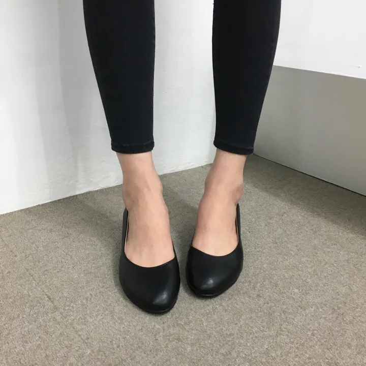 [당일배송/국산수제] 3cm,5cm,7cm 발편한 둥근코 베이직 펌프스 상세 이미지 14