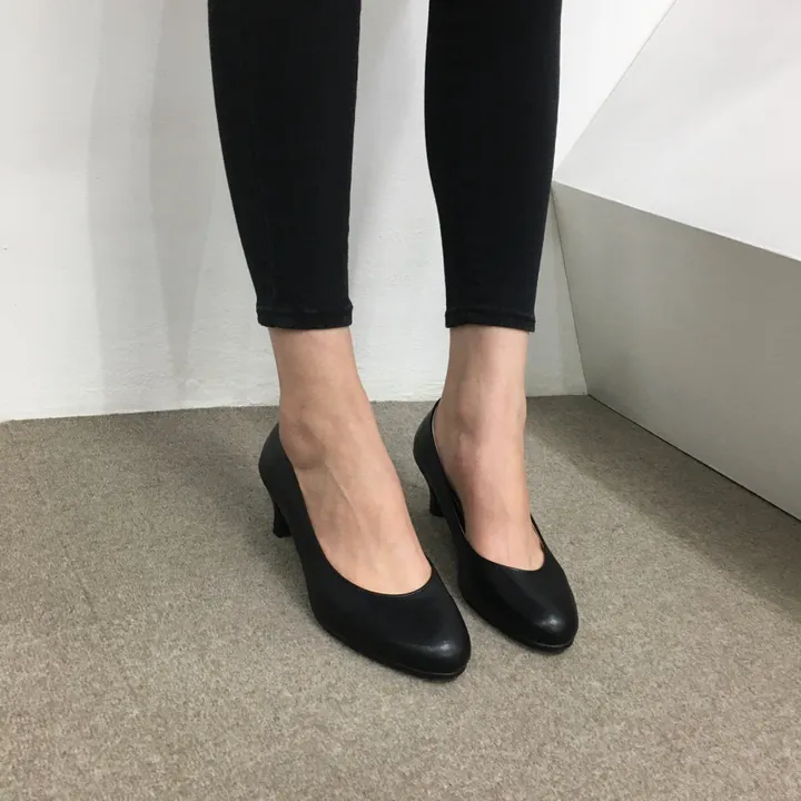 [당일배송/국산수제] 3cm,5cm,7cm 발편한 둥근코 베이직 펌프스 상세 이미지 6