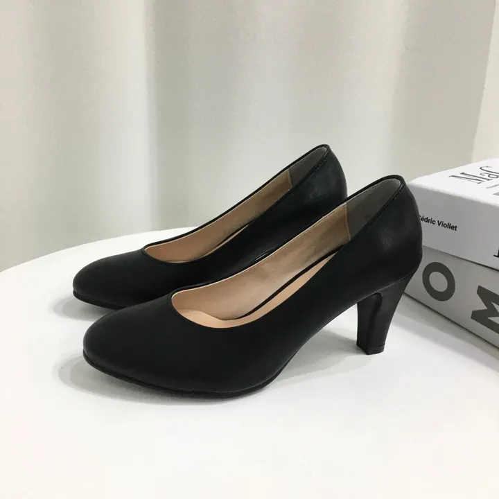 [당일배송/국산수제] 3cm,5cm,7cm 발편한 둥근코 베이직 펌프스 상세 이미지 35