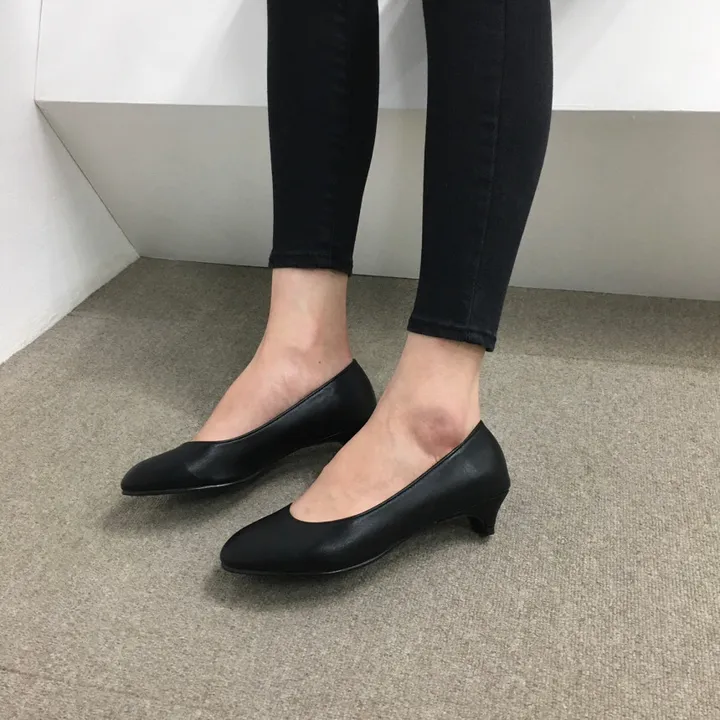 [당일배송/국산수제] 3cm,5cm,7cm 발편한 둥근코 베이직 펌프스 상세 이미지 16