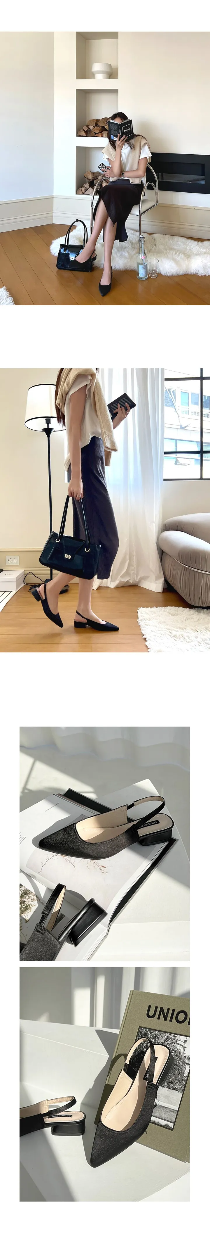 [자체제작/당일발송] 보니 스틸레토 슬링백(3.5cm) 상세 이미지 7