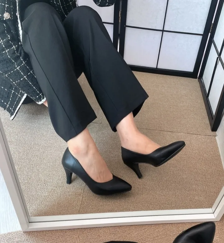 [빅사이즈/당일출고] 베이직 스틸레토 펌프스힐 7cm 상세 이미지 9
