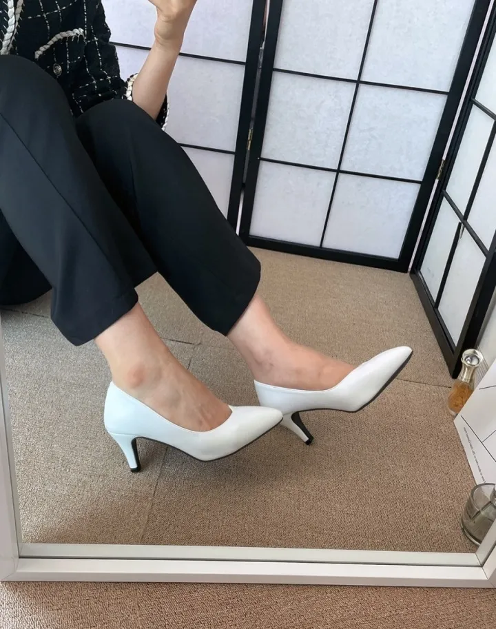 [빅사이즈/당일출고] 베이직 스틸레토 펌프스힐 7cm 상세 이미지 15
