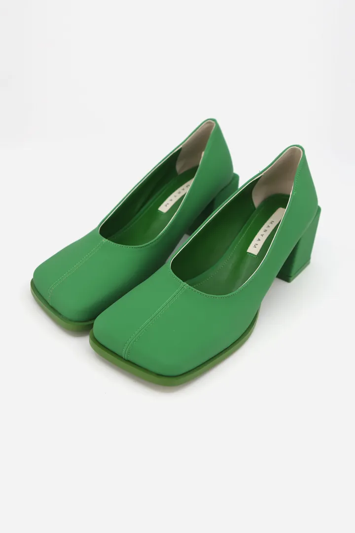 SQUARE COLOR MIDDLE HEEL 상세 이미지 1