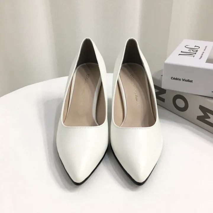 [국내제작/당일배송] 엣지 가죽/스웨이드 쿠션 미들 펌프스 힐 7cm 상세 이미지 37