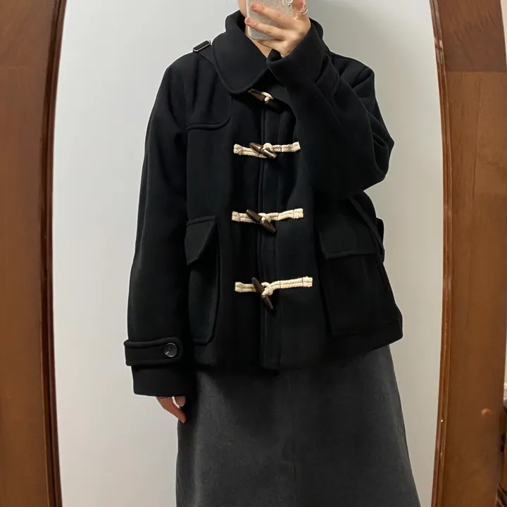 🤎주문폭주🤎아메카지 카라 더플코트(그레이/블랙) 상세 이미지 11