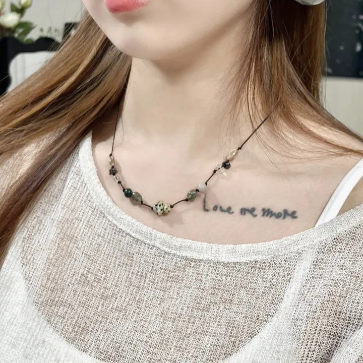 [제작] 그리너리 믹스 원석 목걸이 상세 이미지 5