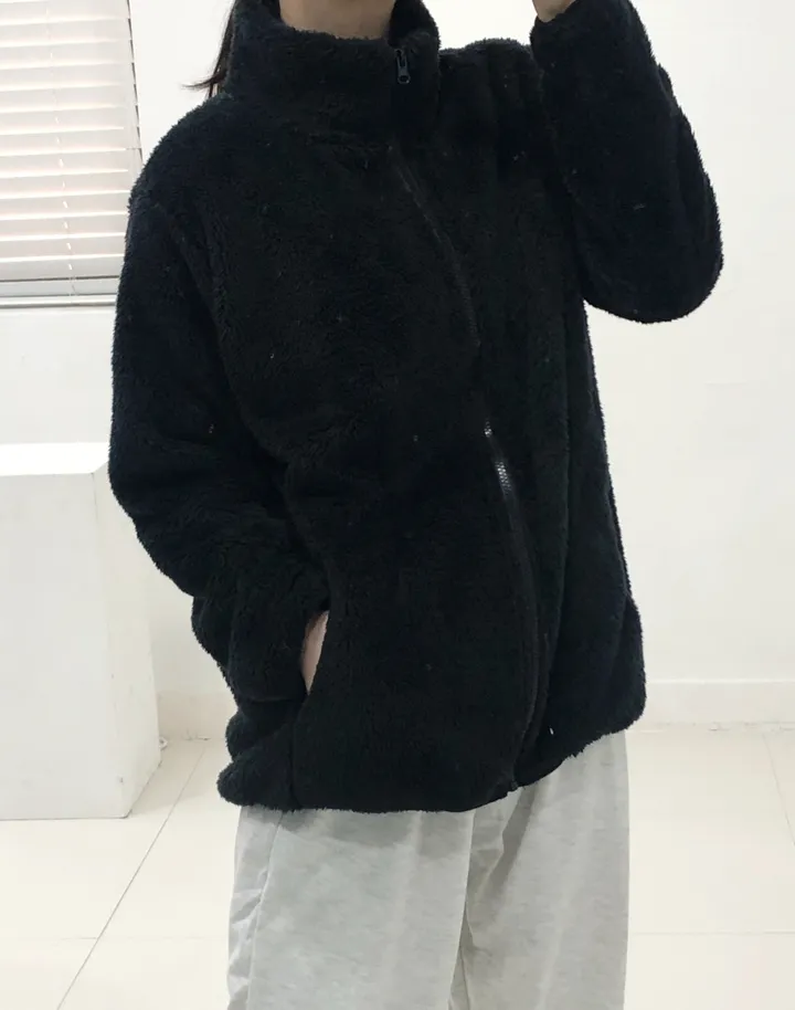 [당일출고]💕깜짝세일💕 도톰 뽀송 양털 루즈핏 후리스집업 2가지 사이즈 남녀공용 6color 상세 이미지 34