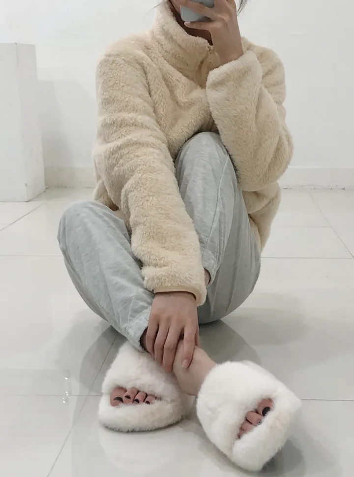 [당일출고]💕깜짝세일💕 도톰 뽀송 양털 루즈핏 후리스집업 2가지 사이즈 남녀공용 6color 상세 이미지 23