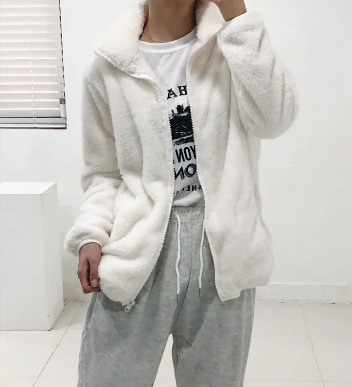 [당일출고]💕깜짝세일💕 도톰 뽀송 양털 루즈핏 후리스집업 2가지 사이즈 남녀공용 6color 상세 이미지 1