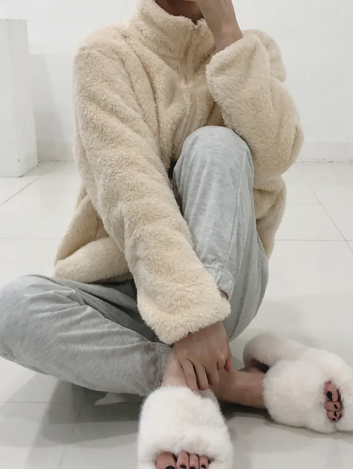 [당일출고]💕깜짝세일💕 도톰 뽀송 양털 루즈핏 후리스집업 2가지 사이즈 남녀공용 6color 상세 이미지 26