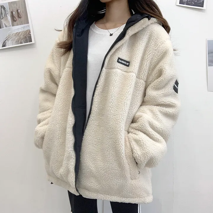 [양면가능!/M~2XL] 패치 양털자켓 후리스 후드집업 (리버시블!) 3컬러 상세 이미지 25