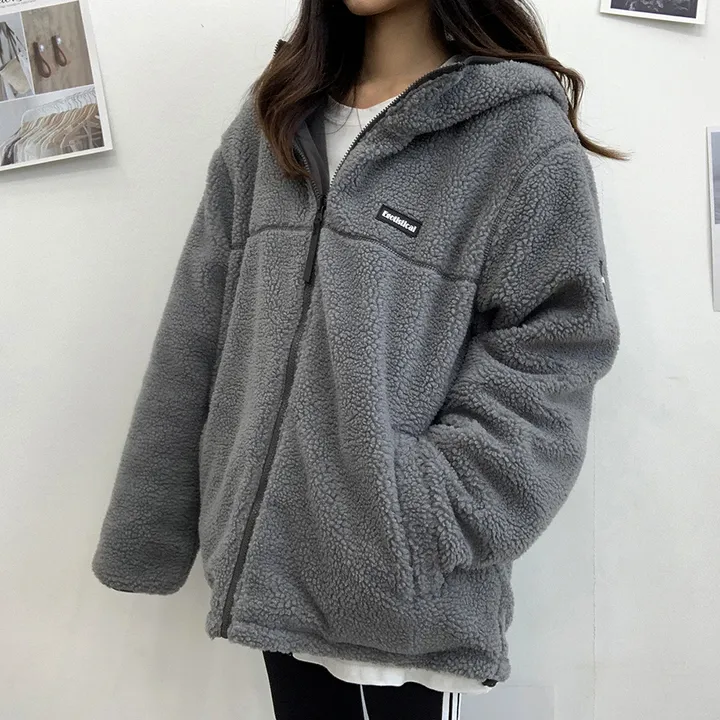 [양면가능!/M~2XL] 패치 양털자켓 후리스 후드집업 (리버시블!) 3컬러 상세 이미지 33